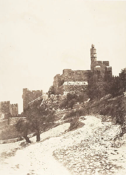 Jerusalem, Forteresse de David (citadelle), Face Ouest, 1854