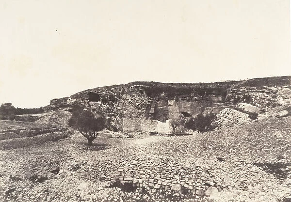 Jerusalem, Grotte de Jeremie, 1854. Creator: Auguste Salzmann