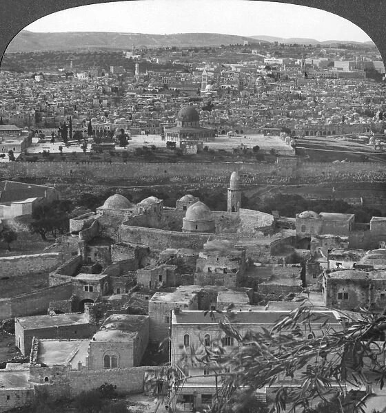 Jerusalem the Holy City, rescued from the Turks, Palestine, World War I, c1917-1918. Artist: Realistic Travels Publishers