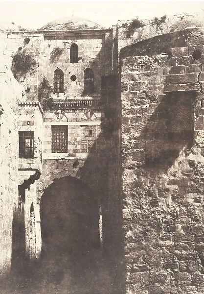 Jerusalem, Maison du mauvais riche, 1854. Creator: Auguste Salzmann