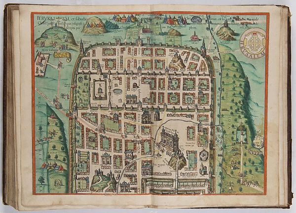 The Jerusalem Map (From: Civitates Orbis Terrarum), 1572