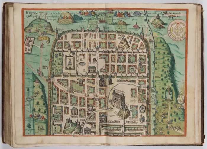 Framed Print : The Jerusalem Map (From: Civitates Orbis Terrarum), 1572 Framed Print : The Jerusalem Map (From: Civitates Orbis Terrarum), 1572