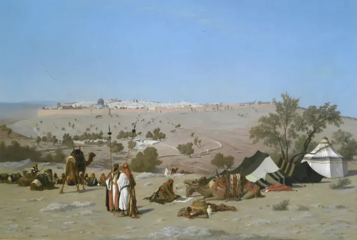 Framed Print : Jerusalem from the Mount of Olives, by 1880. Creator: Charles Theodore Frere Framed Print : Jerusalem from the Mount of Olives, by 1880. Creator: Charles Theodore Frere