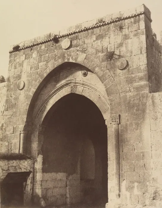 Framed Print : Jerusalem. Porte de Damas (Bab-el-Ahmoud), 1860 or later. Creator: Louis de Clercq Framed Print : Jerusalem. Porte de Damas (Bab-el-Ahmoud), 1860 or later. Creator: Louis de Clercq
