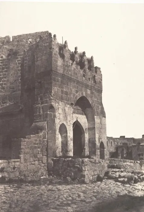 Framed Print : Jerusalem, Porte de la citadelle, 1854. Creator: Auguste Salzmann