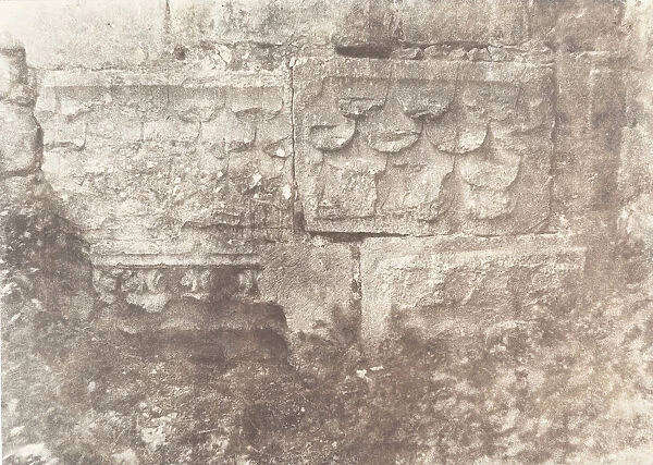 Jerusalem, Restes de scupltures judaiques, 1854. Creator: Auguste Salzmann