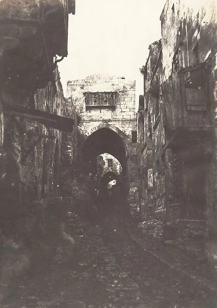 Jerusalem, Rue du quartier arabe, 2, 1854. Creator: Auguste Salzmann