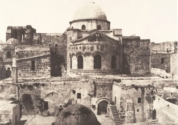 Framed Print : Jerusalem, Saint Sepulcre, abside, 1854. Creator: Auguste Salzmann Framed Print : Jerusalem, Saint Sepulcre, abside, 1854. Creator: Auguste Salzmann