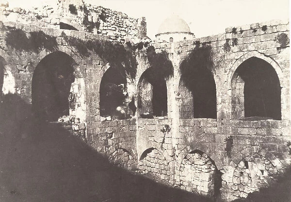 Jerusalem, Sainte-Marie-la-Grande, Cloitre, 1854. Creator: Auguste Salzmann