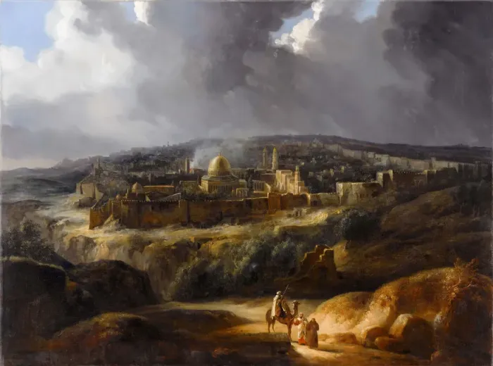 Framed Print : Jerusalem seen from Mount Josaphat. Artist: Forbin, Auguste de (1777-1841) Framed Print : Jerusalem seen from Mount Josaphat. Artist: Forbin, Auguste de (1777-1841)