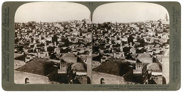 Jerusalem, as seen from the nothern wall, Palestine, 1897. Artist: Underwood & Underwood