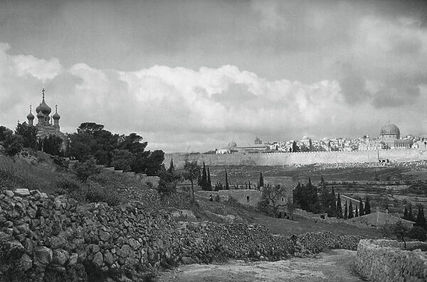 Jeruslem and the Garden of Gethsemane, 1937. Artist: Martin Hurlimann