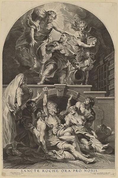 Jesus Christ Appearing to Saint Roch, 1626. Creator: Paulus Pontius