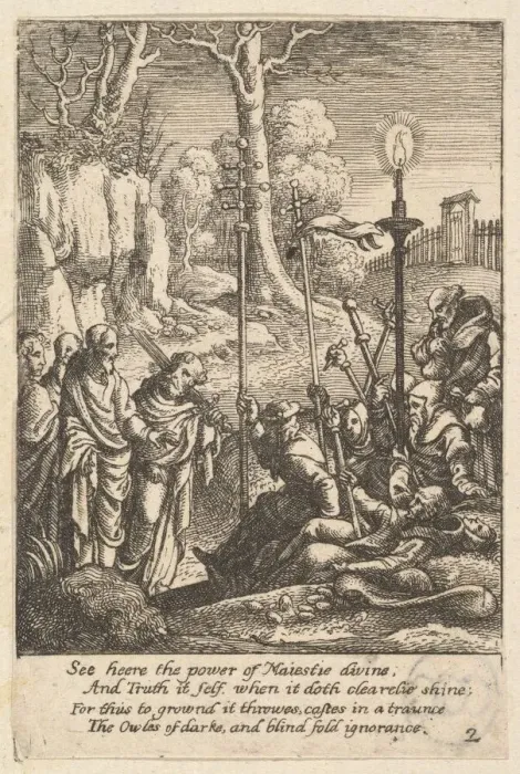 Framed Print : Jesus confronting his detractors, 1625-77. Creator: Wenceslaus Hollar Framed Print : Jesus confronting his detractors, 1625-77. Creator: Wenceslaus Hollar