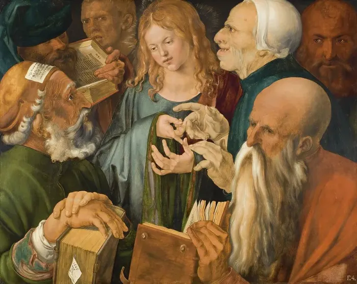 Framed Print : Jesus Among the Doctors, 1506. Creator: Albrecht Durer Framed Print : Jesus Among the Doctors, 1506. Creator: Albrecht Durer