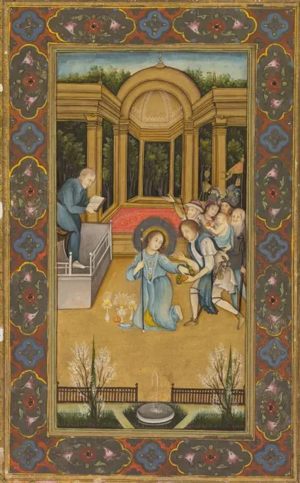 Framed Print : Jesus among the doctors in the Temple, c. 1760. Creator: Mir Kalan Khan (Indian, c Framed Print : Jesus among the doctors in the Temple, c. 1760. Creator: Mir Kalan Khan (Indian, c