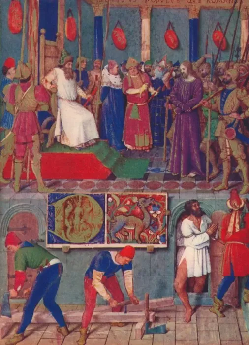 Framed Print : Jesus Before Pontius Pilate, c1455, (1939). Artist: Jean Fouquet Framed Print : Jesus Before Pontius Pilate, c1455, (1939). Artist: Jean Fouquet