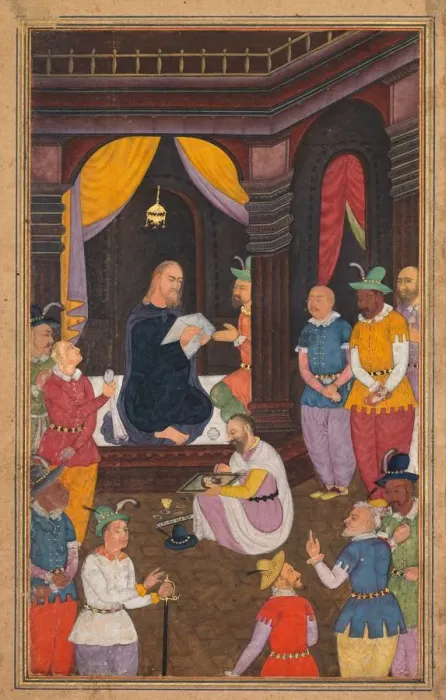 Framed Print : Jesus being portrayed by King Abgars painter, from a Mir at al-quds Framed Print : Jesus being portrayed by King Abgars painter, from a Mir at al-quds