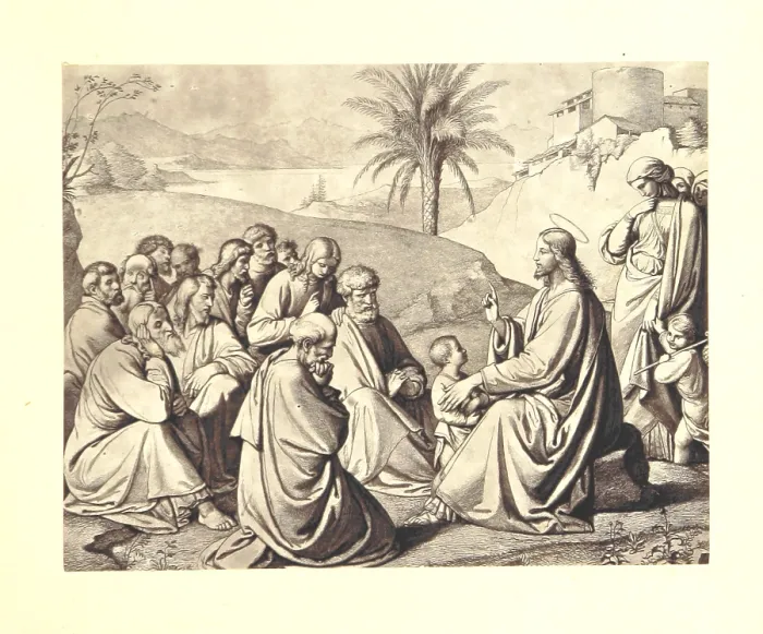 Framed Print : Jesus preaching, 1875. Creator: Johann Friedrich Overbeck Framed Print : Jesus preaching, 1875. Creator: Johann Friedrich Overbeck