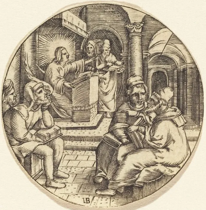 Framed Print : Jesus Preaching in the Temple. Creator: Unknown Framed Print : Jesus Preaching in the Temple. Creator: Unknown