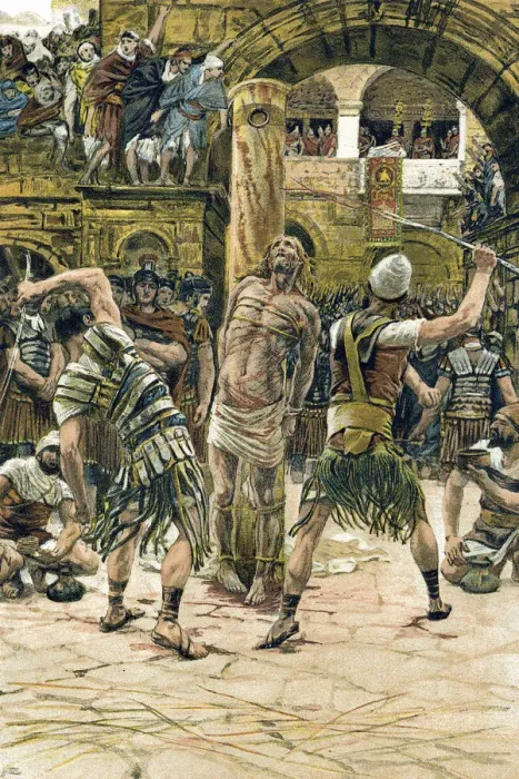 Framed Print : Jesus scourged on the face, c1897. Artist: James Tissot Framed Print : Jesus scourged on the face, c1897. Artist: James Tissot