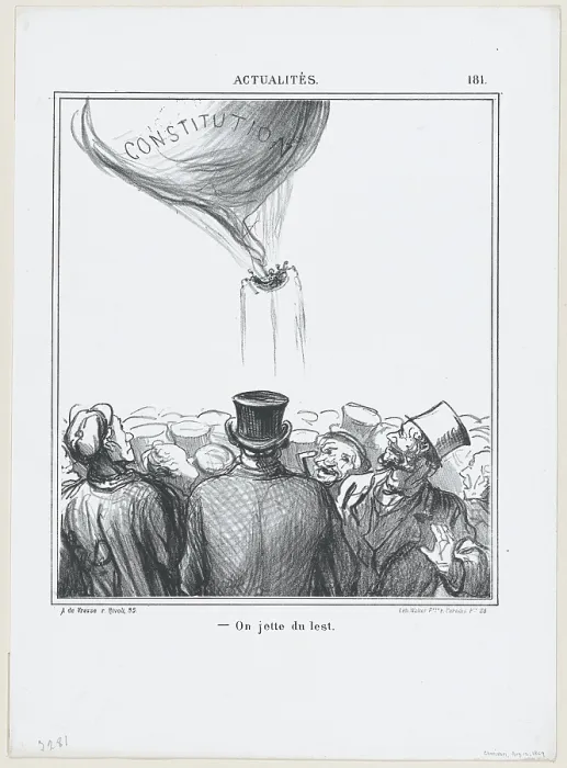 Framed Print : On jette du lest, 1869. Creator: Honore Daumier Framed Print : On jette du lest, 1869. Creator: Honore Daumier