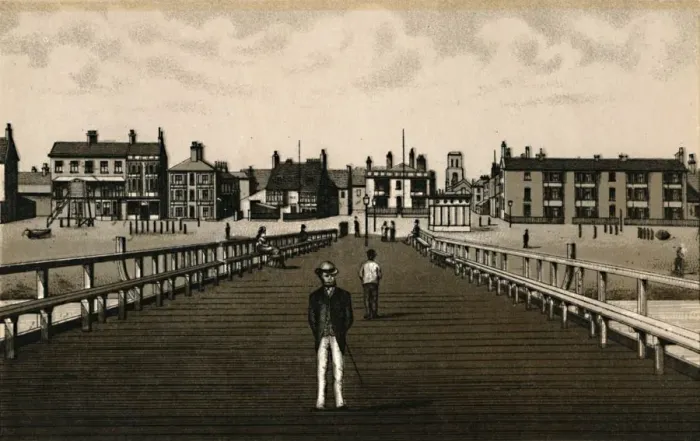 Framed Print : The Jetty, c1880. Creator: Unknown Framed Print : The Jetty, c1880. Creator: Unknown