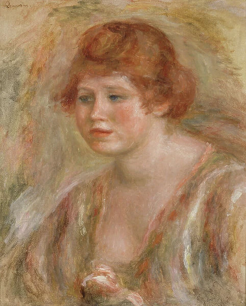 Jeune femme à la rose, between 1918 and 1919. Creator: Pierre-Auguste Renoir