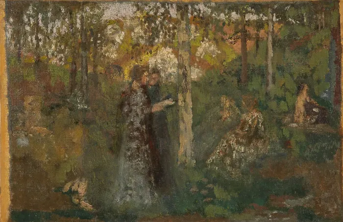Framed Print : Jeunes femmes dans un sous bois, c. 1892-1893. Creator: Roussel, Ker-Xavier (1867-1944) Framed Print : Jeunes femmes dans un sous bois, c. 1892-1893. Creator: Roussel, Ker-Xavier (1867-1944)
