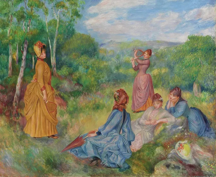 Framed Print : Jeunes filles jouant au volant, c1887. Creator: Renoir, Pierre Auguste (1841-1919) Framed Print : Jeunes filles jouant au volant, c1887. Creator: Renoir, Pierre Auguste (1841-1919)