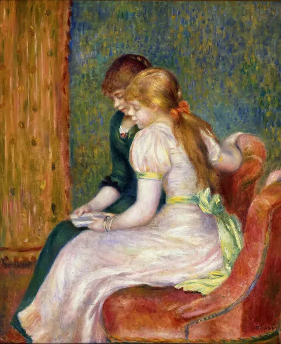 Framed Print : Jeunes filles lisant (Young girls reading), 1891 Framed Print : Jeunes filles lisant (Young girls reading), 1891