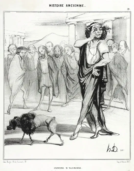Framed Print : Jeunesse d'Alcibiade, 1842. Creator: Honore Daumier Framed Print : Jeunesse d'Alcibiade, 1842. Creator: Honore Daumier