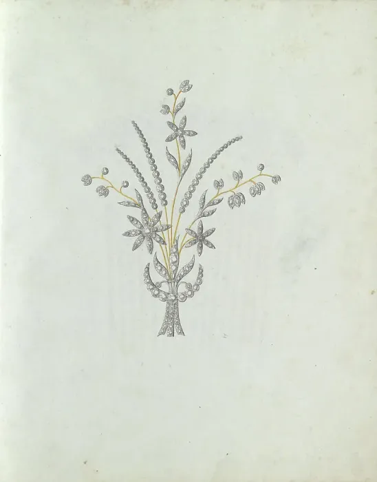 Framed Print : Jewel in the form of a bouquet, c.1800-c.1810. Creator: Carl Friedrich Bärthel Framed Print : Jewel in the form of a bouquet, c.1800-c.1810. Creator: Carl Friedrich Bärthel