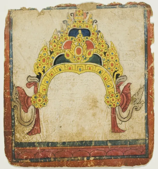 Framed Print : Jeweled Ritual Crown, from a Set of Initiation Cards (Tsakali), 14th / 15th century Framed Print : Jeweled Ritual Crown, from a Set of Initiation Cards (Tsakali), 14th / 15th century
