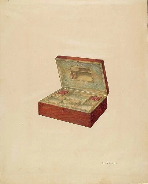 Jewelry or Sewing Box, c. 1937. Creator: George V. Vezolles