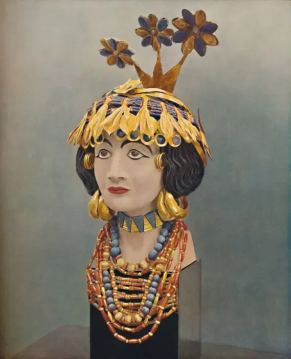 Framed Print : Jewels of a Lady of the Court in the Great Days of Ur, c1935. Artist: Joint Expedition to Ur Framed Print : Jewels of a Lady of the Court in the Great Days of Ur, c1935. Artist: Joint Expedition to Ur