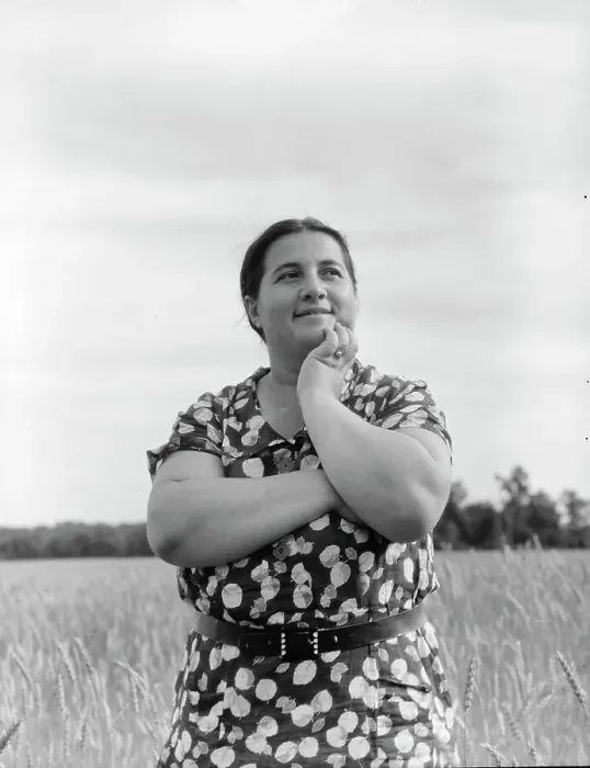 Framed Print : Jewish-American farm mother, Mrs. Cohen, wife of the farm manager, Hightstown, New Jersey, 1936. Creator: Dorothea Lange Framed Print : Jewish-American farm mother, Mrs. Cohen, wife of the farm manager, Hightstown, New Jersey, 1936. Creator: Dorothea Lange