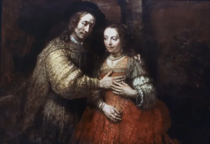 Framed Print : The Jewish Bride, (The Loving Couple), 1667. Artist: Rembrandt Harmensz van Rijn Framed Print : The Jewish Bride, (The Loving Couple), 1667. Artist: Rembrandt Harmensz van Rijn