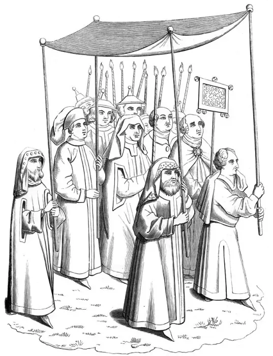 Framed Print : The Jewish procession going to meet the Pope at the Council of Constance, 15th century (1849) Framed Print : The Jewish procession going to meet the Pope at the Council of Constance, 15th century (1849)