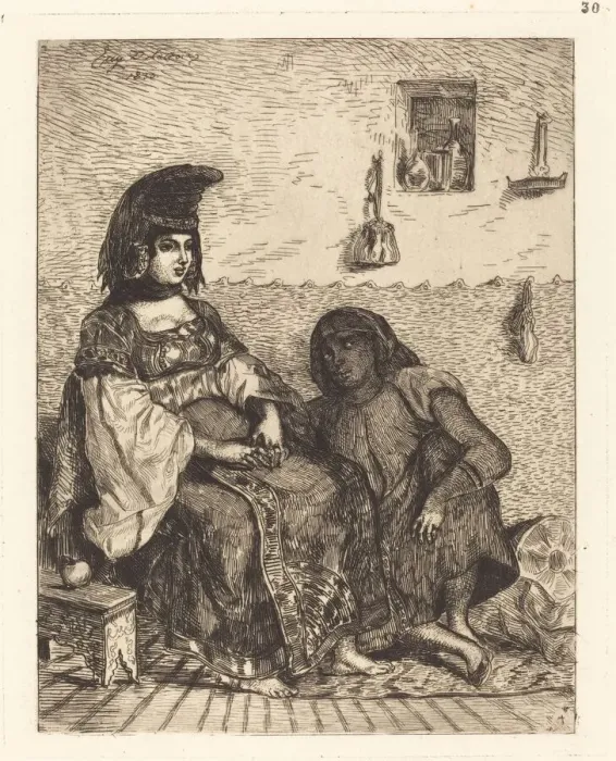 Framed Print : Jewish Woman of Algiers (Juive d Alger), 1833. Creator: Eugene Delacroix Framed Print : Jewish Woman of Algiers (Juive d Alger), 1833. Creator: Eugene Delacroix