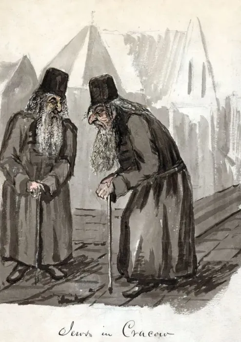 Framed Print : Jews in Cracow, c. 1862 Framed Print : Jews in Cracow, c. 1862