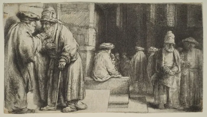 Framed Print : Jews in a Synagogue, 1648. Creator: Rembrandt Harmensz van Rijn Framed Print : Jews in a Synagogue, 1648. Creator: Rembrandt Harmensz van Rijn