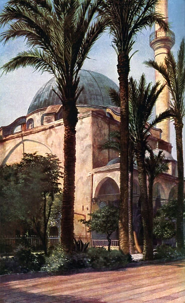 Jezzar Pasha mosque, Acre, Palestine, c1930s. Artist: Donald McLeish