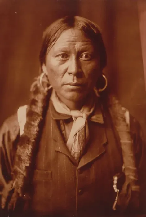 Framed Print : A Jicarilla man, c1904. Creator: Edward Sheriff Curtis Framed Print : A Jicarilla man, c1904. Creator: Edward Sheriff Curtis