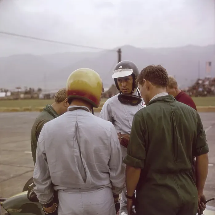 Framed Print : Jim Clark at the Austrian Grand Prix, Zeltweg, Austria, 1964 Framed Print : Jim Clark at the Austrian Grand Prix, Zeltweg, Austria, 1964