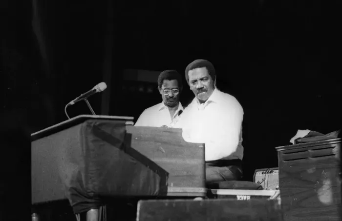 Framed Print : Jimmy Smith and Terry Evans, Lewisham Jazz Festival, London, Oct 1986 Framed Print : Jimmy Smith and Terry Evans, Lewisham Jazz Festival, London, Oct 1986