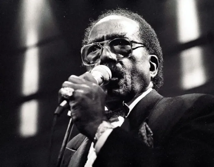 Framed Print : Jimmy Witherspoon, Jazz Cafe, London, 1992. Artist: Brian O Connor Framed Print : Jimmy Witherspoon, Jazz Cafe, London, 1992. Artist: Brian O Connor