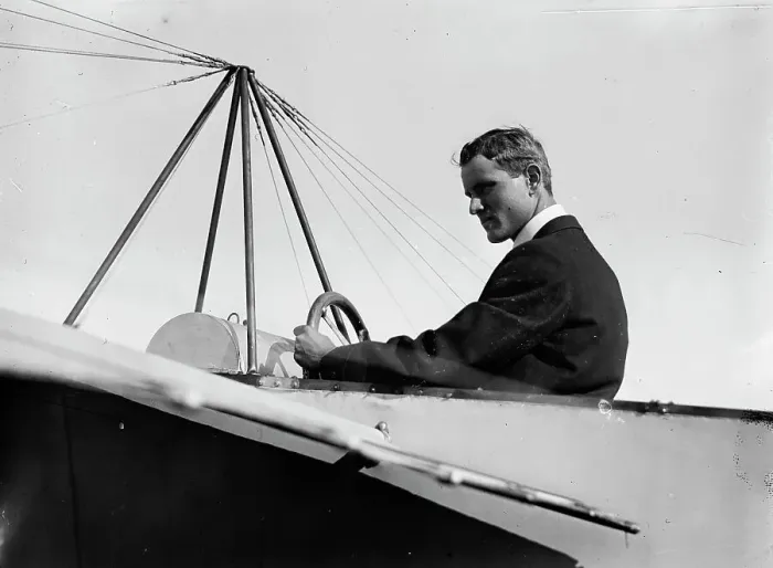 Framed Print : J.M. Johnson in Bleriotype [plane], between c1910 and c1915. Creator: Bain News Service