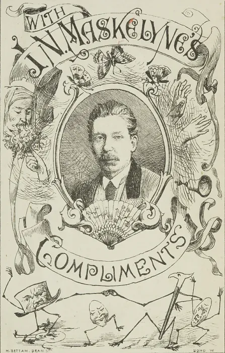 Framed Print : With J.N. Maskelyne's Compliments, late 19th century. Creator: Unknown. With J.N. Maskelyne's Compliments, late 19th century. Creator: Unknown Framed Print : With J.N. Maskelyne's Compliments, late 19th century. Creator: Unknown. With J.N. Maskelyne's Compliments, late 19th century. Creator: Unknown