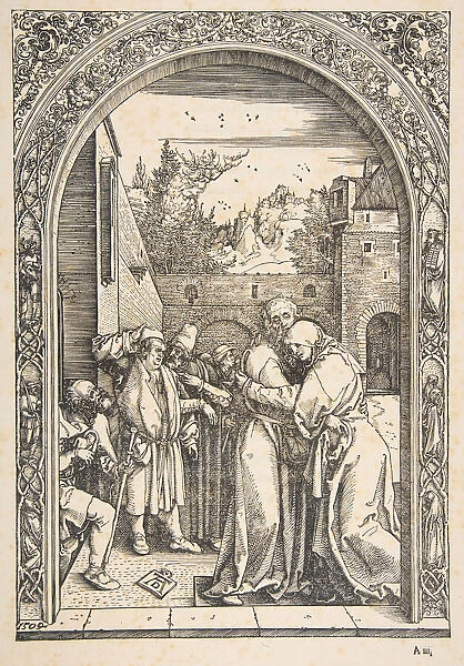 Joachim and Anna at the Golden Gate, from The Life of the Virgin, ca. 1504